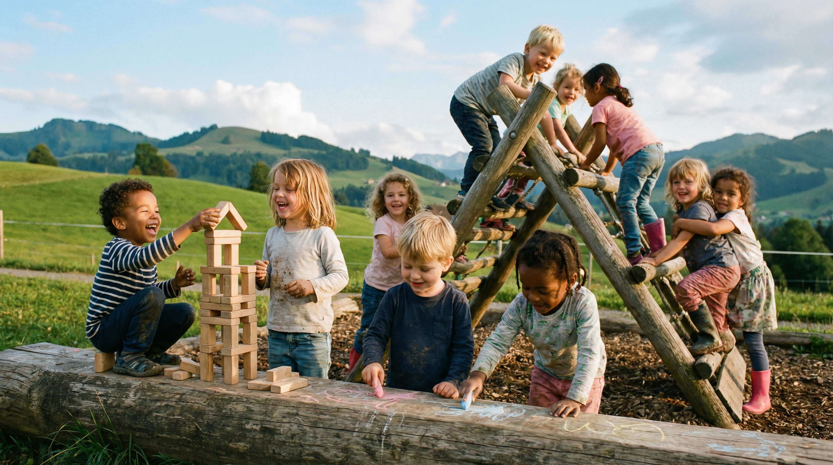 Kids Playing Outdoors